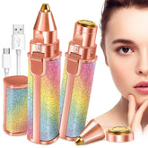 Flawless 2-in-1 Eyebrow Trimmer | Rechargeable Hair Remover with USB Charging Cable & Cleaning Brush