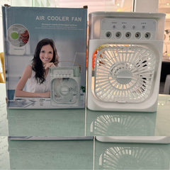 Mist Fan | Portable Air Conditioner Fan | Mist Water, And Humidifier Function | Led Night Light Water Mist | Random Color