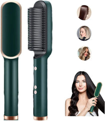 Hair Straightener Brush & Styler | Fast Heating Electric Straightening Comb