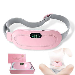 Digital Period Heating Pad & Vibrating Belt | 3 Heat Levels, 4 Massage Modes | Fast Relief for Menstrual Cramps