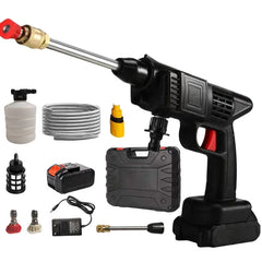 Automatic Cordless Car Wash Spray Gun 48V | Wireless High Pressure Foam Jet Washer